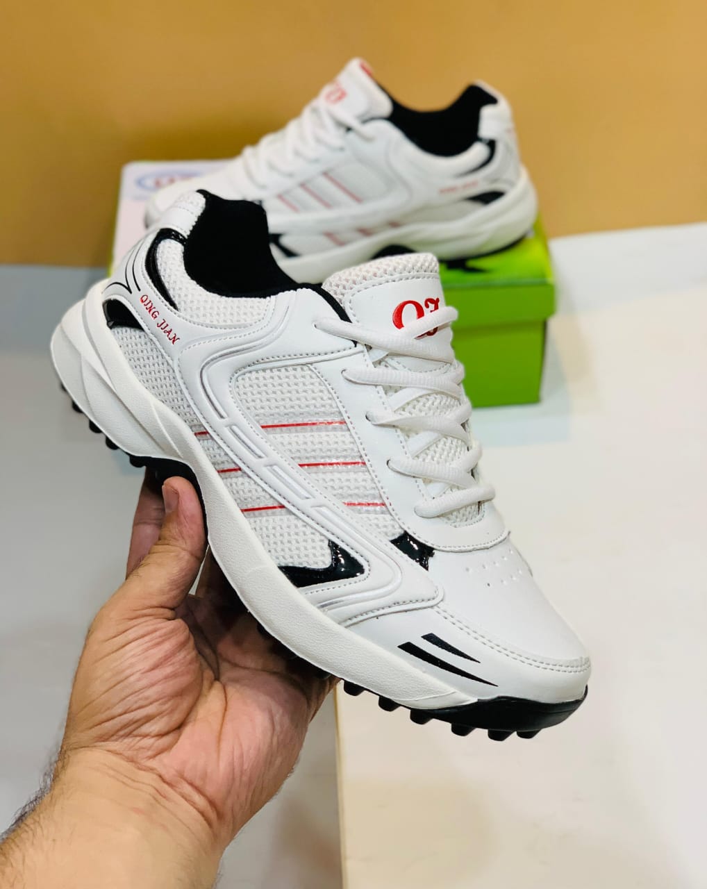 QJ Plus Men’s Best Cricket & Sports Sneakers – Many Diffrent Accents