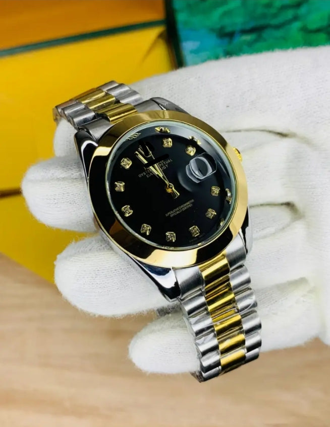 New Luxury Golden Silver White Dail color Tag Lock Date Working Men Watches
