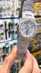 New Shapater Luxury Double Silver Double Lock Men Watch