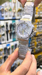 New Shapater Luxury Double Silver Double Lock Men Watch